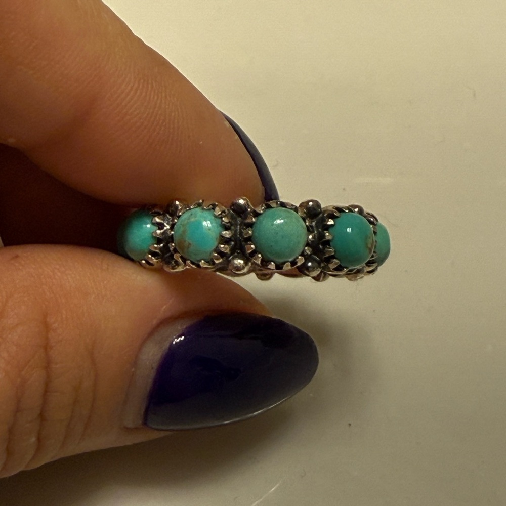 Turquoise and Silver Women's Ring